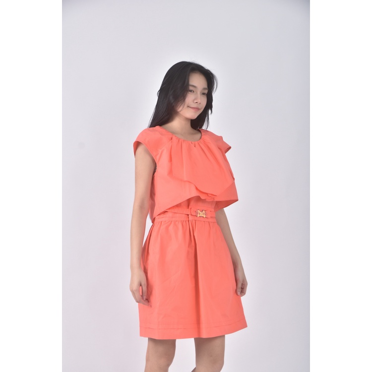 (S) jorya質感棉質橘色洋裝二手衣, , large