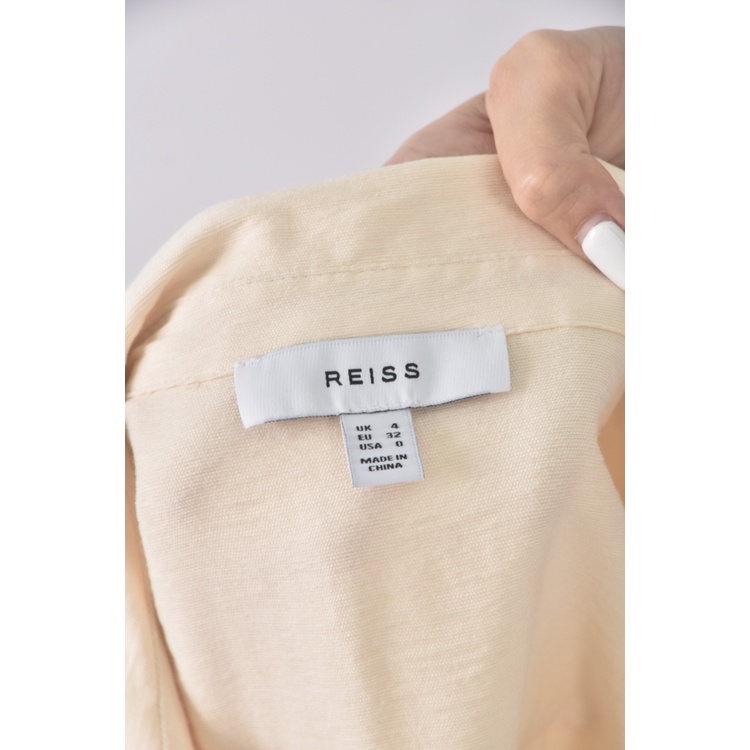 (S) reiss質感無袖杏色洋裝二手衣, , large