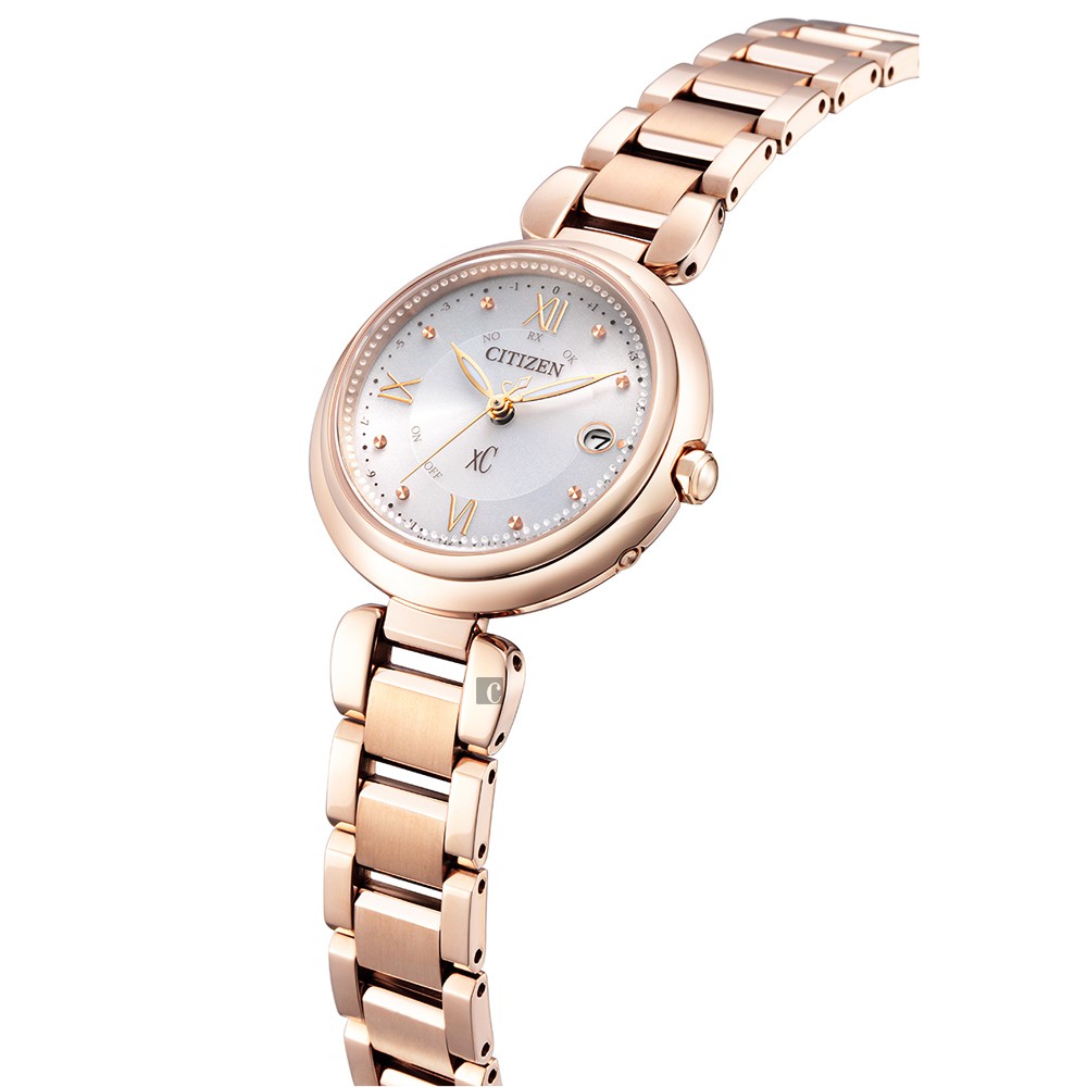 CITIZEN 星辰 XC 鈦金屬光動能電波女錶  ES9464-52A, , large