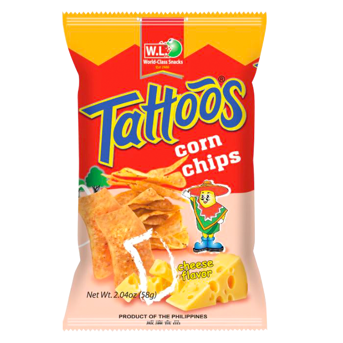 Tattoos Corn Chips Cheese Flavor, , large