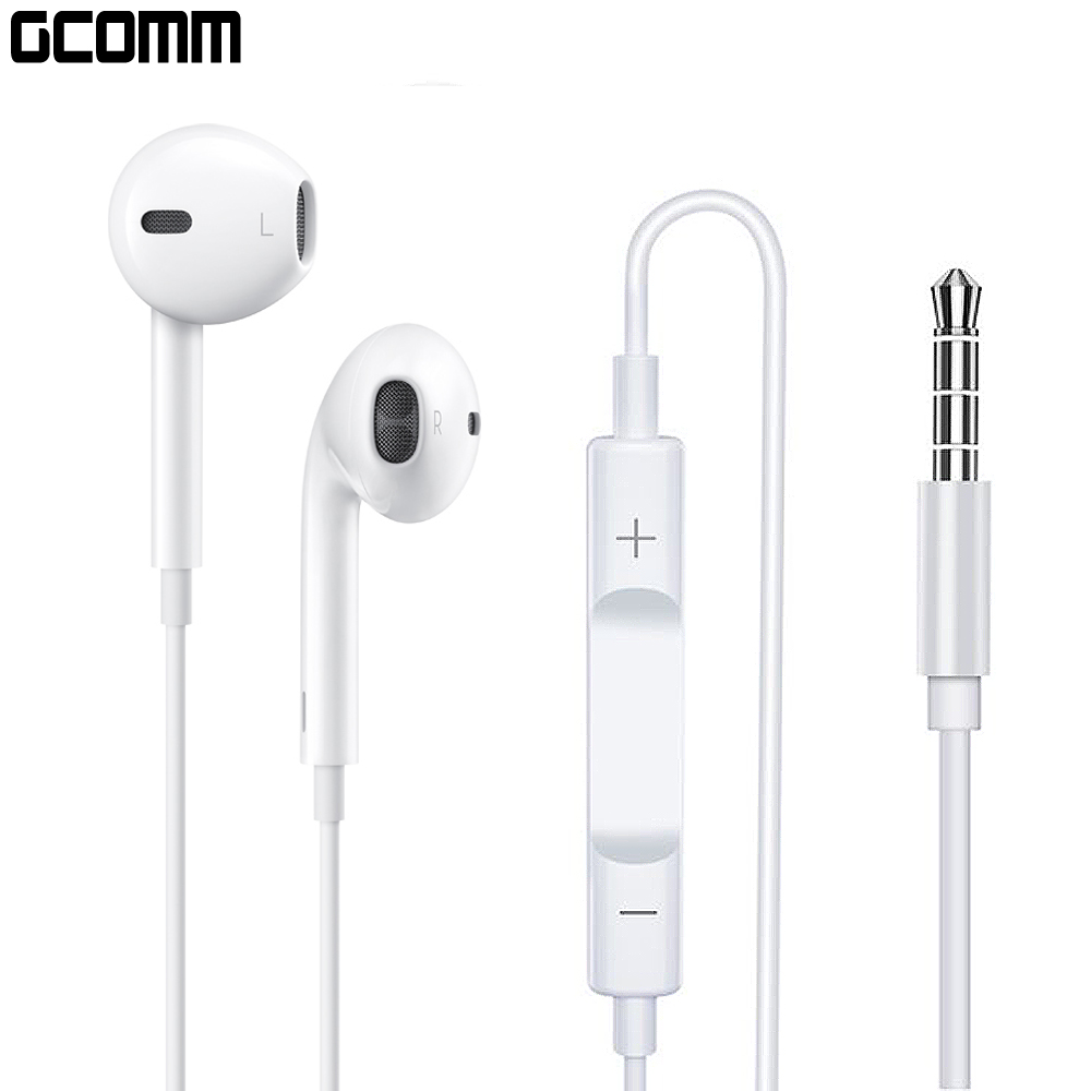 GCOMM iPhone Android 高品質低音立體耳機 (含線控麥克風) 白 黑, , large