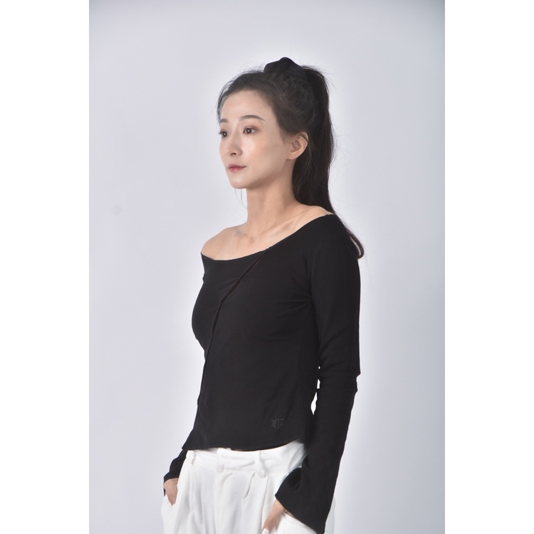 (S) 【安于晴Charlene私服】質感棉質白色長袖上衣二手衣, , large