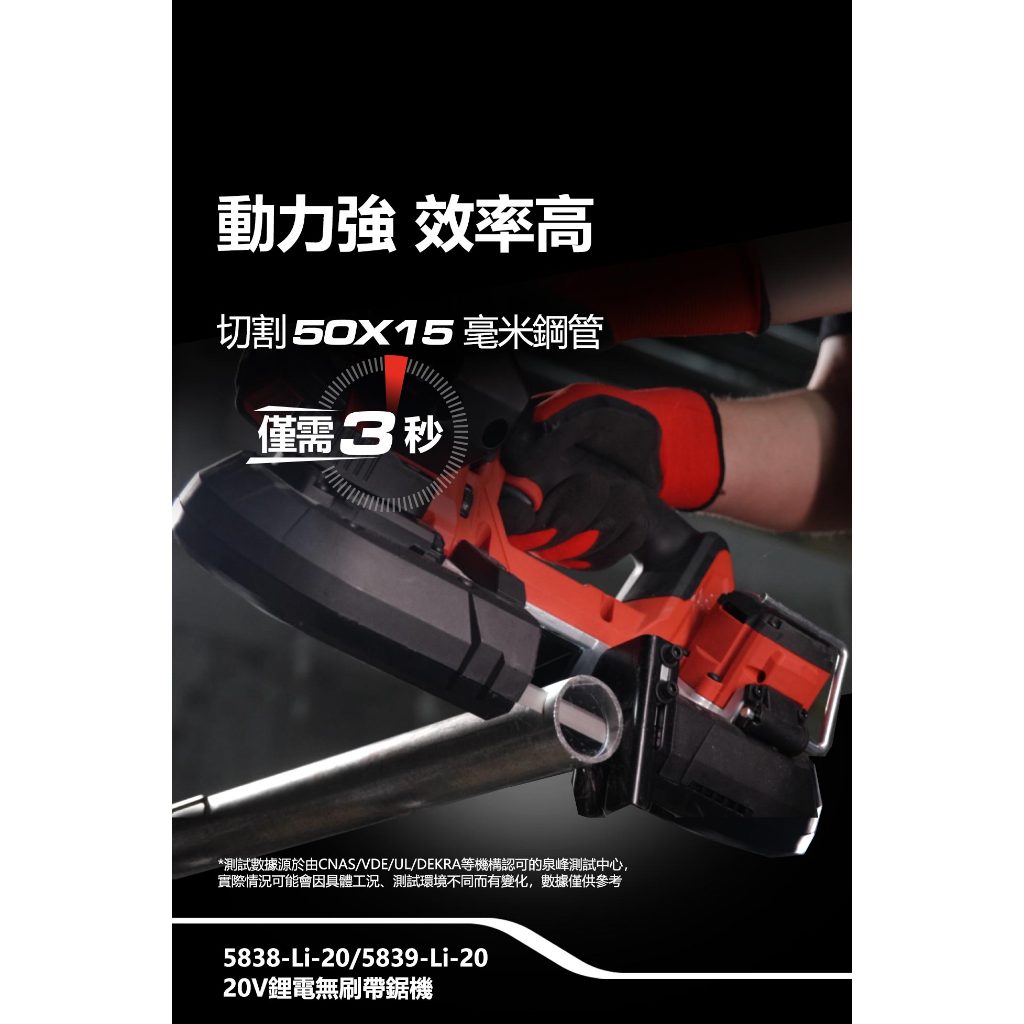 WIN五金 DEVON 大有 充電式帶鋸機 5838-Li-20 手持便攜式多功能金屬鋰電切割機鋼鋸條, , large