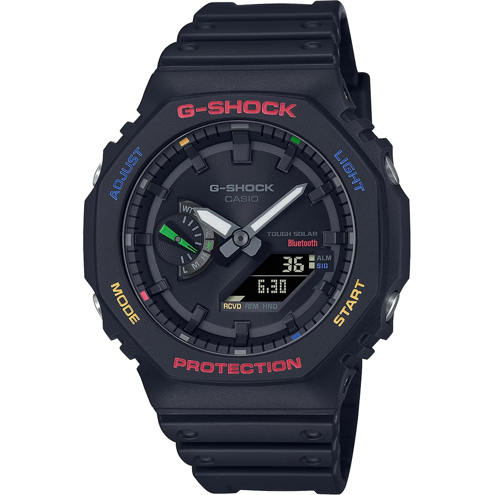 CASIO 卡西歐 G-SHOCK 八角 太陽能藍芽多彩手錶 GA-B2100FC-1A