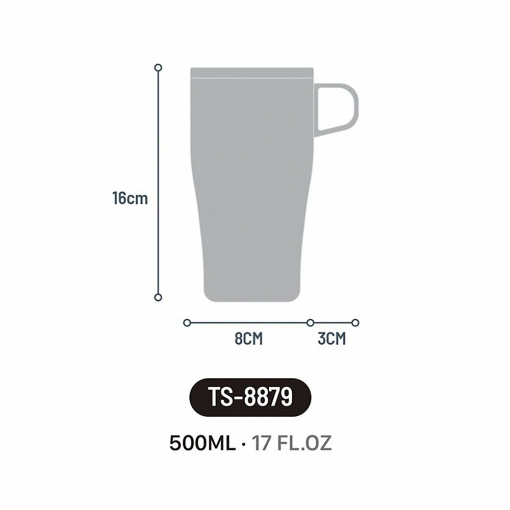 【H&R安室家】TYESO泰碩 推蓋直飲304不鏽鋼馬克杯500ml(H73), , large