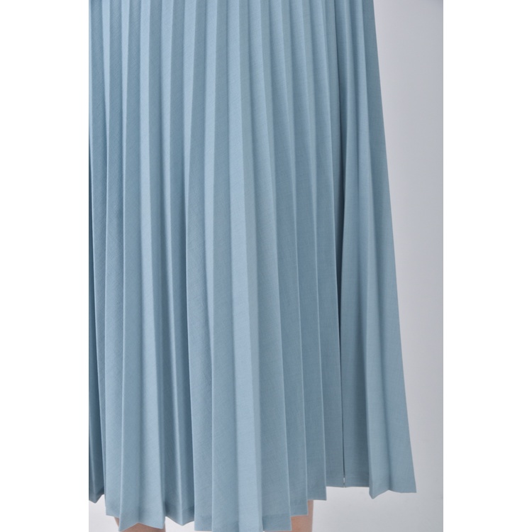 (L) 質感百褶綠色長裙二手衣, , large