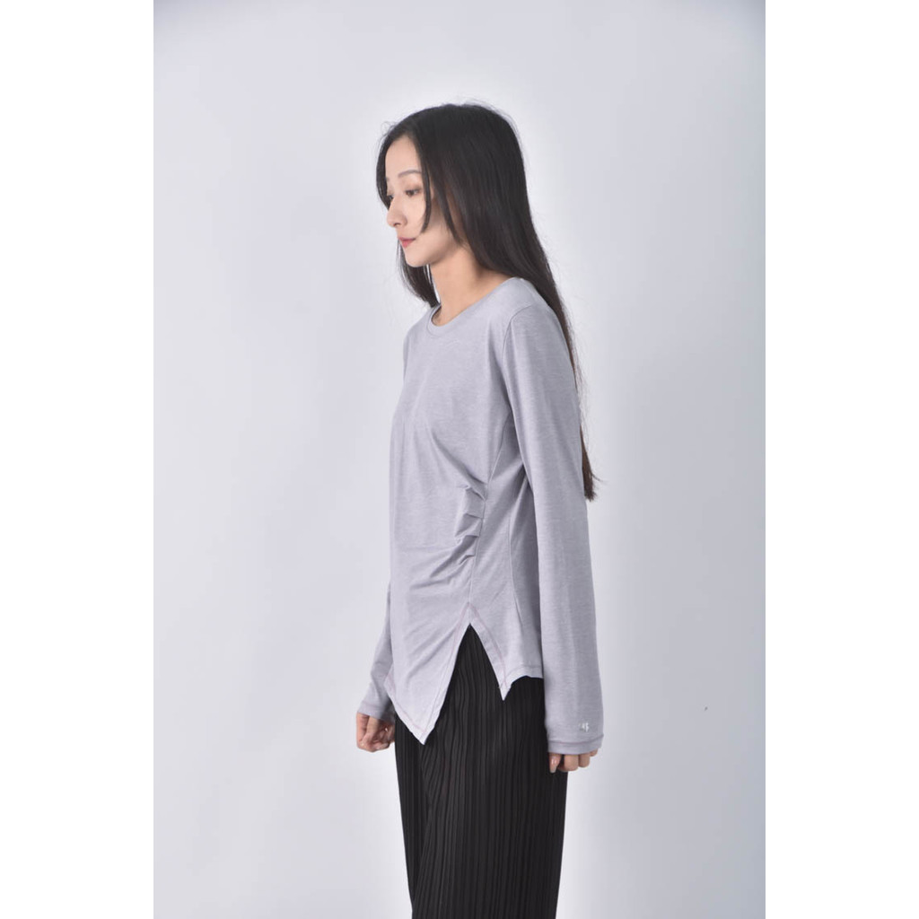 (M) mollifix褶皺紫色長袖上衣二手衣, , large