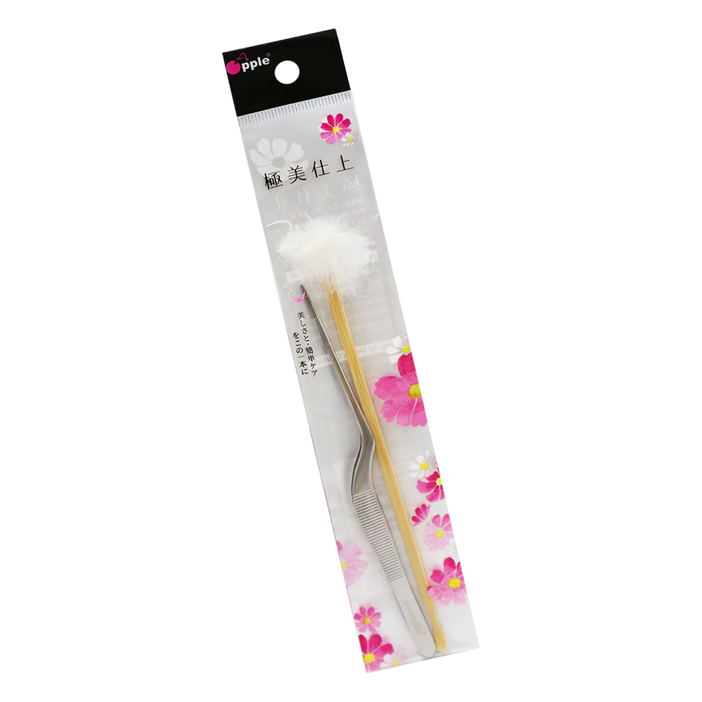 LS2118-1彎耳夾+碳化竹毛球&耳扒-3組, , large