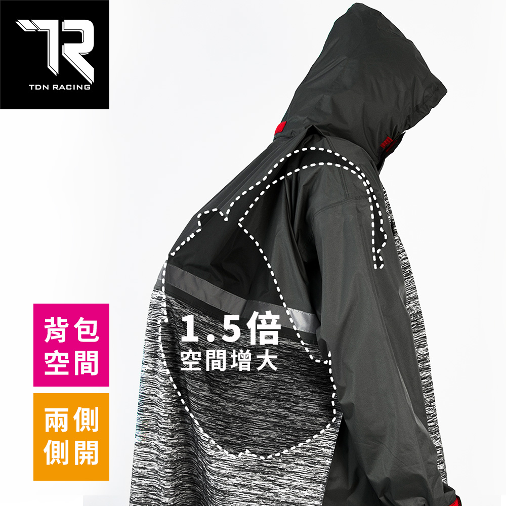 [TDN] Feiyue Side-Opening Front-Opening Raincoat (Lightweight, Super Waterproof, Quick-Drying EK4463) Extra Long Grey, , large
