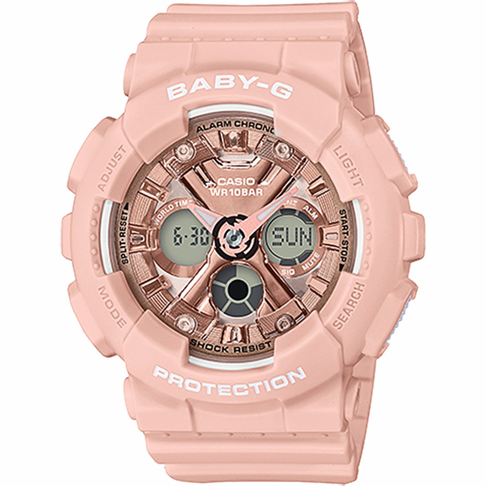 CASIO 卡西歐 BABY-G 人氣手錶/粉紅(BA-130-4A)