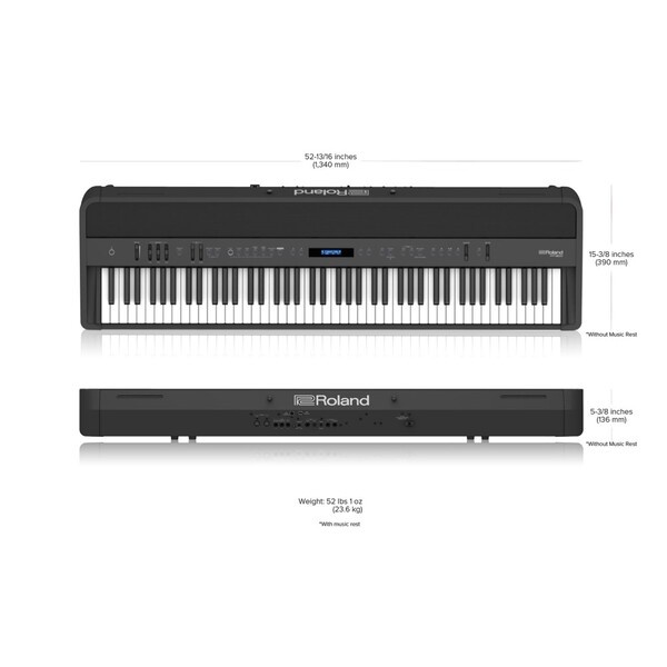 【到府安裝】Roland FP-90X 88鍵 旗艦便攜式 數位電鋼琴 黑/白色【敦煌樂器】, , large