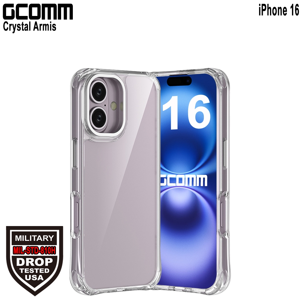 GCOMM iPhone 16 亮透3米軍規防摔殼 Crystal Armis, , large