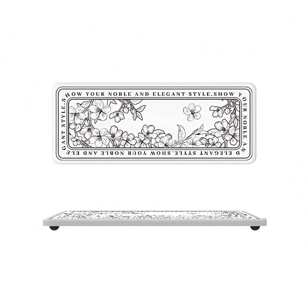 【上手家居】硅藻土洗漱墊 法式百合(吸水墊/珪藻土/硅藻土杯墊/硅藻杯墊/硅藻土墊/洗漱墊/肥皂墊/珪藻墊/吸水杯墊), , large