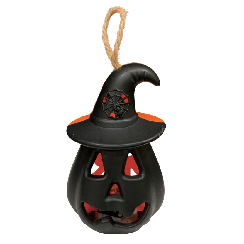 Pumpkin skull lamp pendant, , large