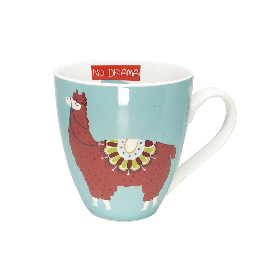 2-Piece Alpaca Pattern Ceramic Mug Se, , large