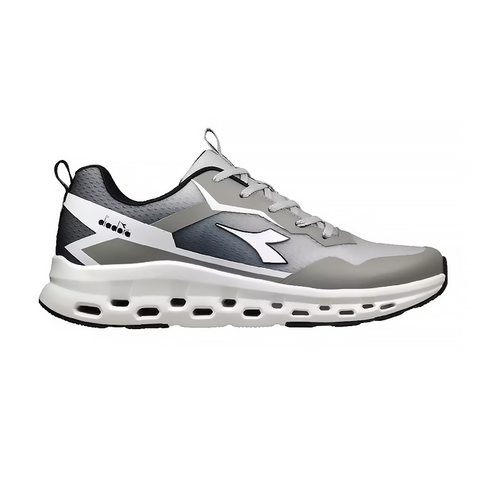 DIADORA迪亞多那 時尚休閒運動鞋 男運動鞋 男鞋 休閒鞋 寬楦 輕量 透氣 吸震 緩衝 足弓支撐 氣墊鞋墊 灰 黑, , large