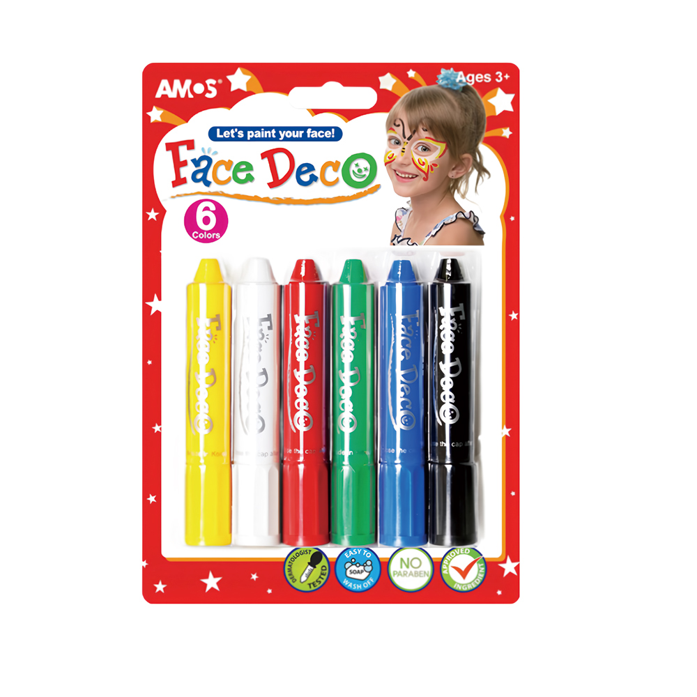 【韓國AMOS】6色人體彩繪筆 粉嫩色, , large