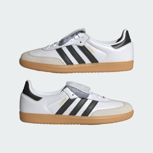 Kixpress-Adidas Samba LT W 男女 休閒鞋 運動 復古 德訓鞋 翻蓋鞋舌 焦糖底 白黑 [IG4279], , large