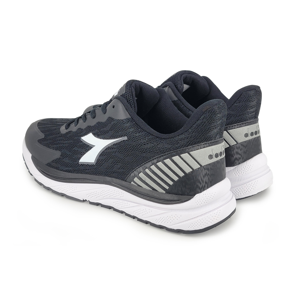 DIADORA迪亞多那 輕量寬楦慢跑男鞋 男運動鞋 高腳背 反光 透氣 緹花網布 吸震 回彈 減壓 緩震 防滑 黑 灰, 灰,27, large