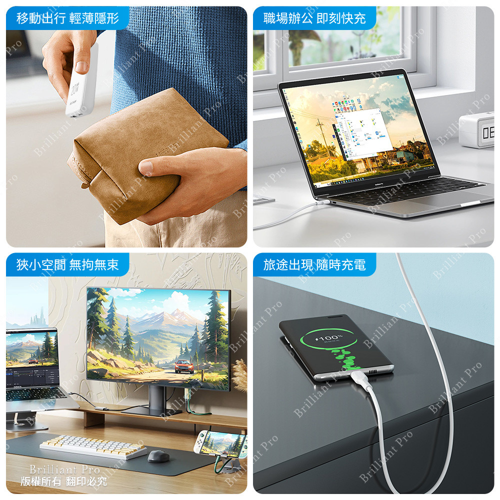 實用牌氮化鎵IU1C摺疊充電器 PR-UA12 PD/QC快充 USBA USBC雙規格支援, , large