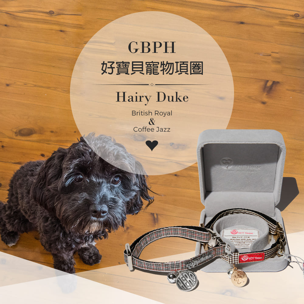 GBPH Fuzzy duke series coffee jazz pet collar M, , large