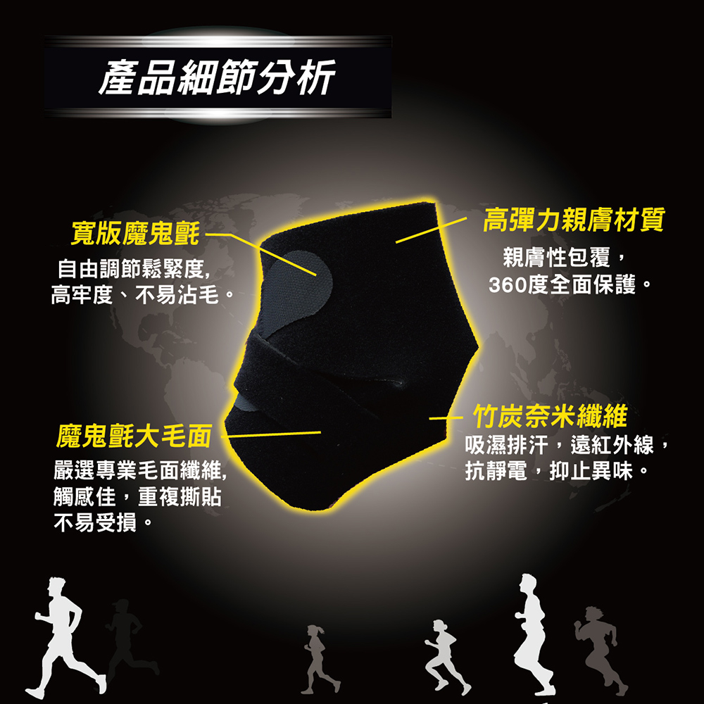 【AREX SPORT】AS-3408 健康機能竹炭護踝減壓支撐 運動護踝  專業護踝 可調解護踝 竹炭 護踝 保護腳踝, , large