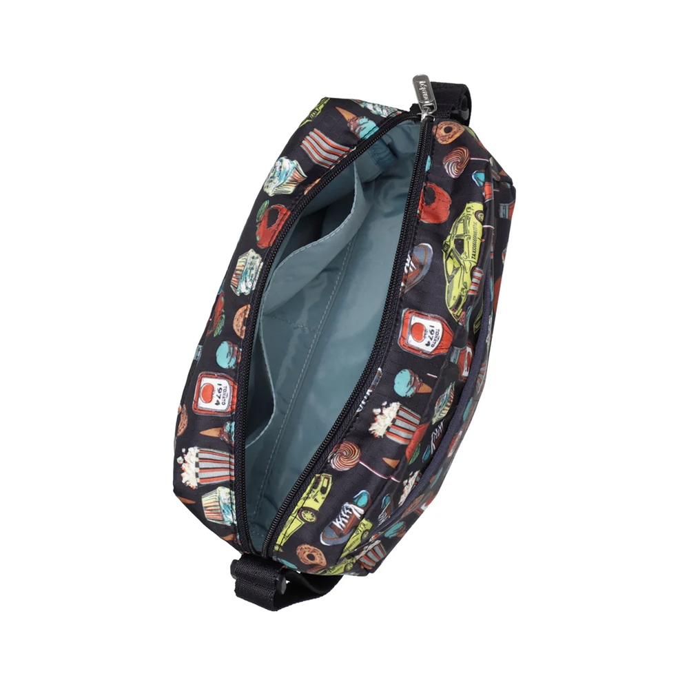 |快速出貨|Lesportsac Daniella Crossbody 拉鍊斜背包/ 紐約美食插畫風, , large