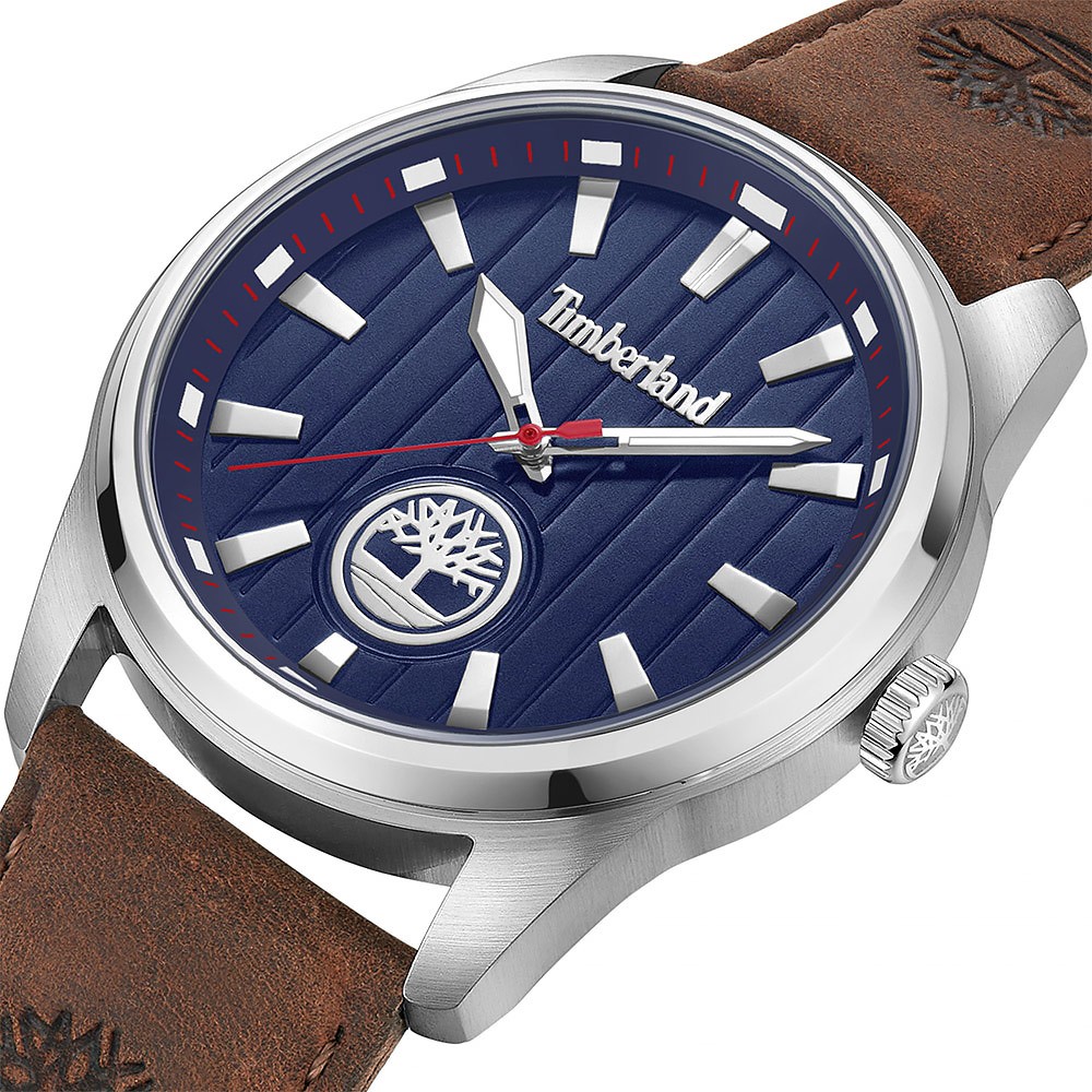 Timberland 天柏嵐 NORTHBRIDGE系列 條紋經典三針腕錶 手錶-藍 TDWGA0010203, , large