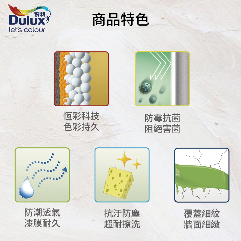 〔得利〕得利991K竹炭健康居乳膠漆2190玫瑰白, , large