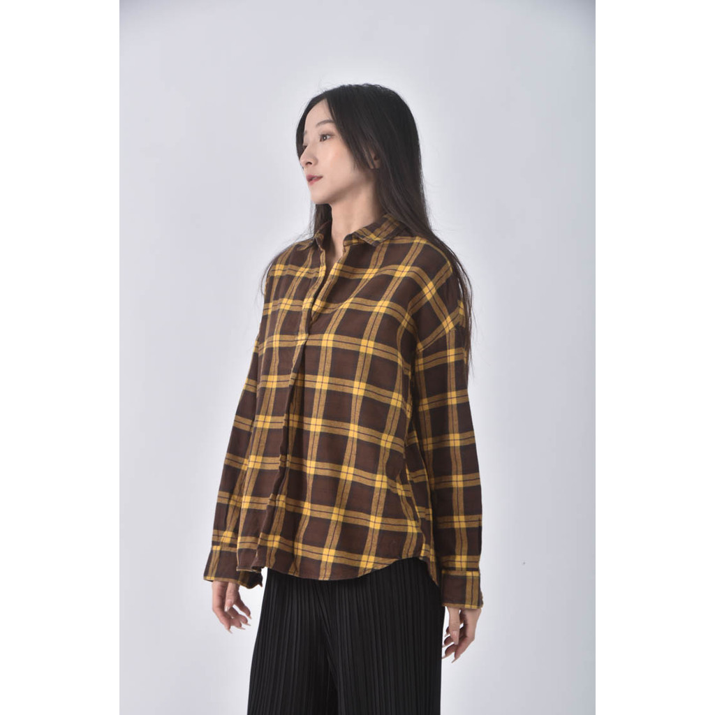 (XL) uniqlo棉質純棉黃色長袖上衣二手衣, , large