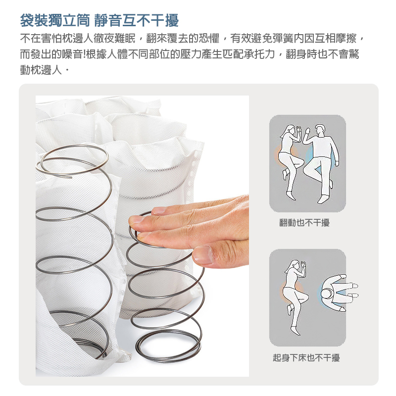 【KIKY】馬鈴薯真空捲包式獨立筒床墊3.5尺, , large