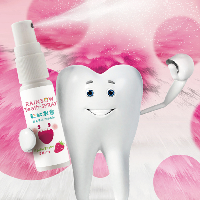 Luveta Rainbow Teeth-Spray Strawberry, , large