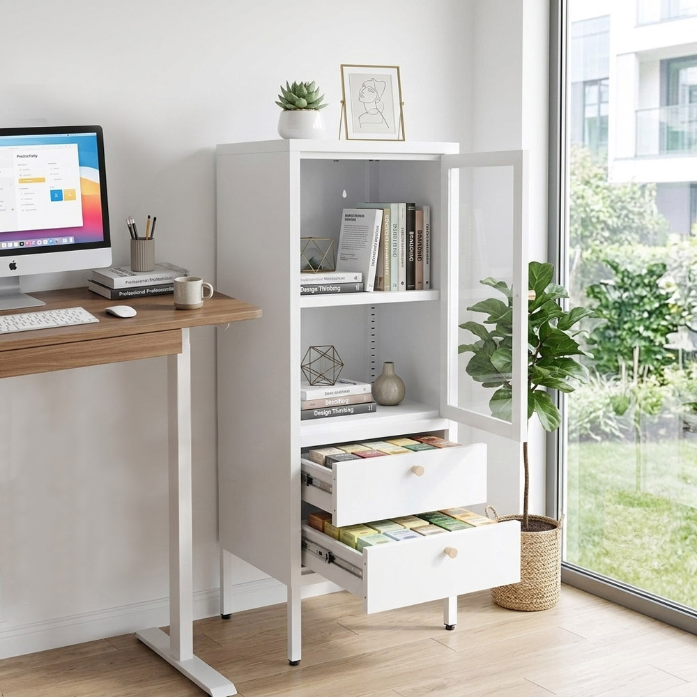 【AOTTO】簡約開門收納置物床頭櫃(AC-7001W), , large