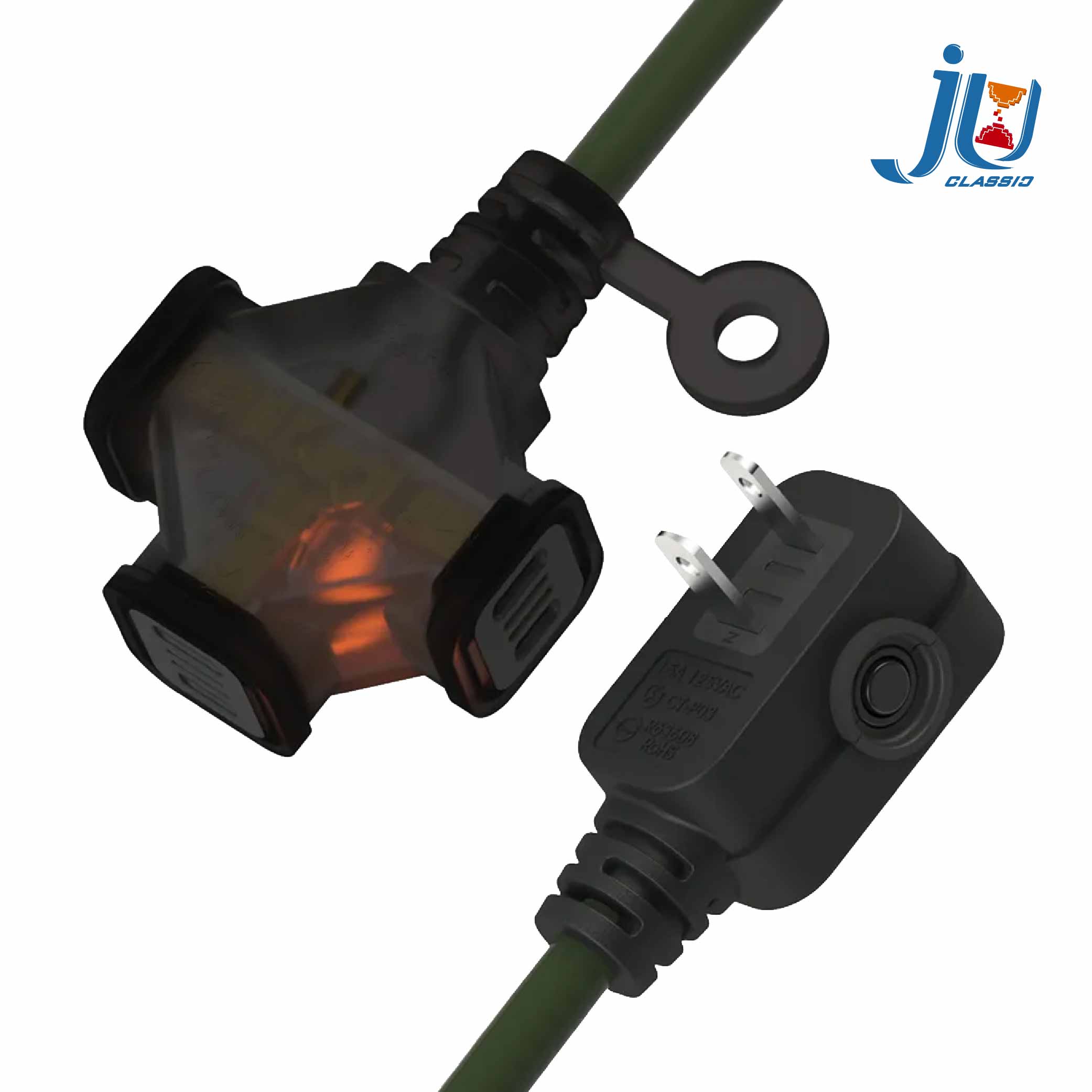 鉅玉經典｜Camping with power line with lights 0.3m JE-2031G-1, , large