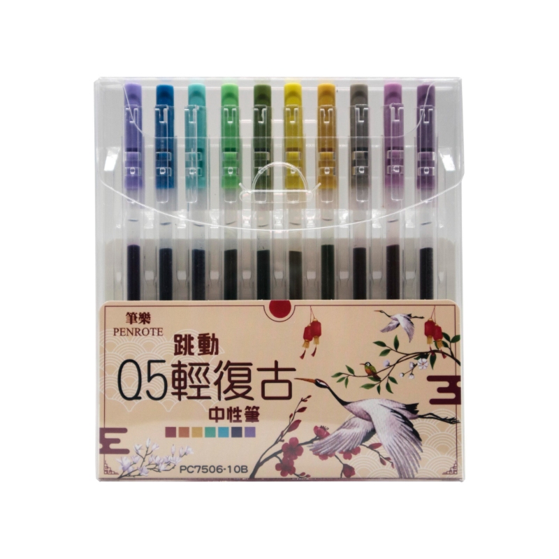 Jump Light Vintage Gel Pen &ndash; 10pcs, , large