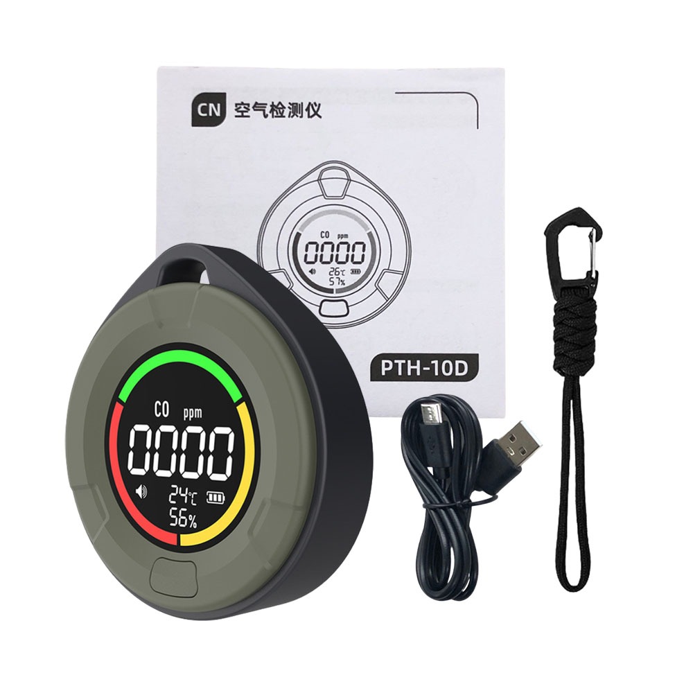 隨身一氧化碳溫濕度偵測器-綠色, , large