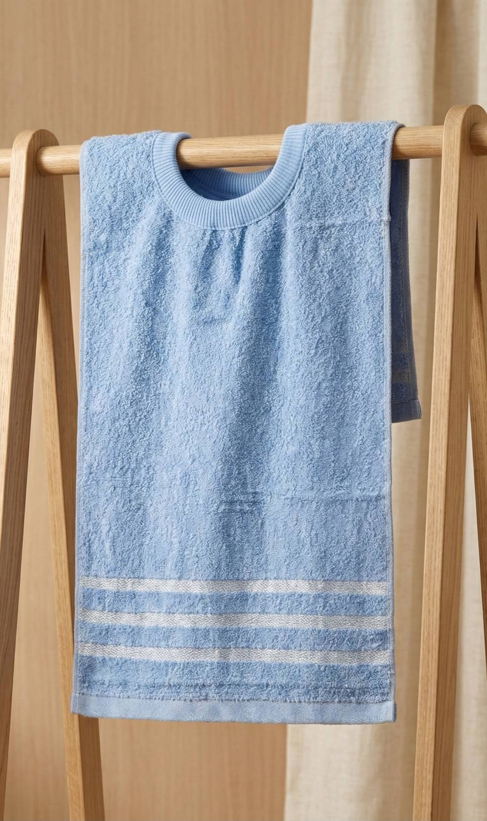 [凱美棉業] 4入組  MIT台灣製 厚實純棉透氣成人圍兜/口水巾 精緻帶緞素色款, , large