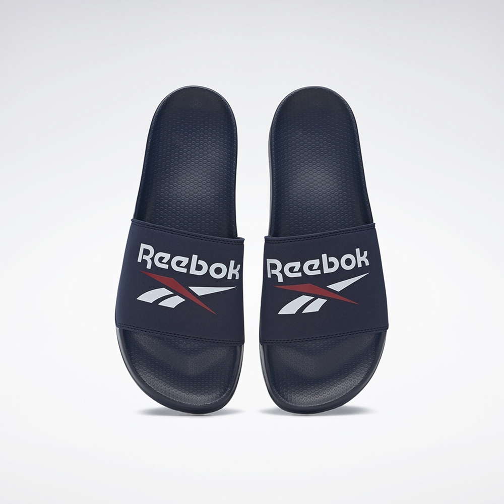 [秉宸] REEBOK FULGERE SLIDE 拖鞋 雨天拖鞋 涼拖鞋 舒適 深藍 100039176 23FW, , large