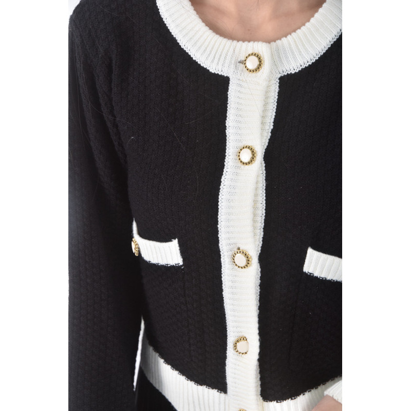 (S) majestic legon質感圓領黑色長袖上衣二手衣, , large