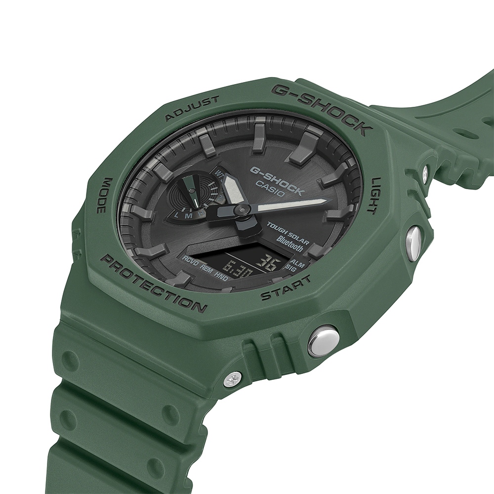 CASIO 卡西歐 G-SHOCK 藍牙 八角 太陽能 電子錶 GA-B2100-3A, , large