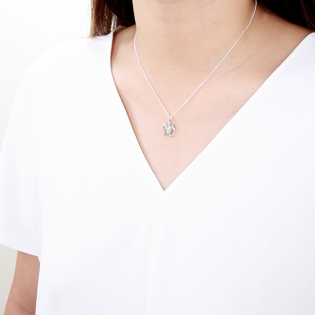 【Angel & Me】Sea Turtle s925 sterling silver necklace Christmas Birthday gift, , large