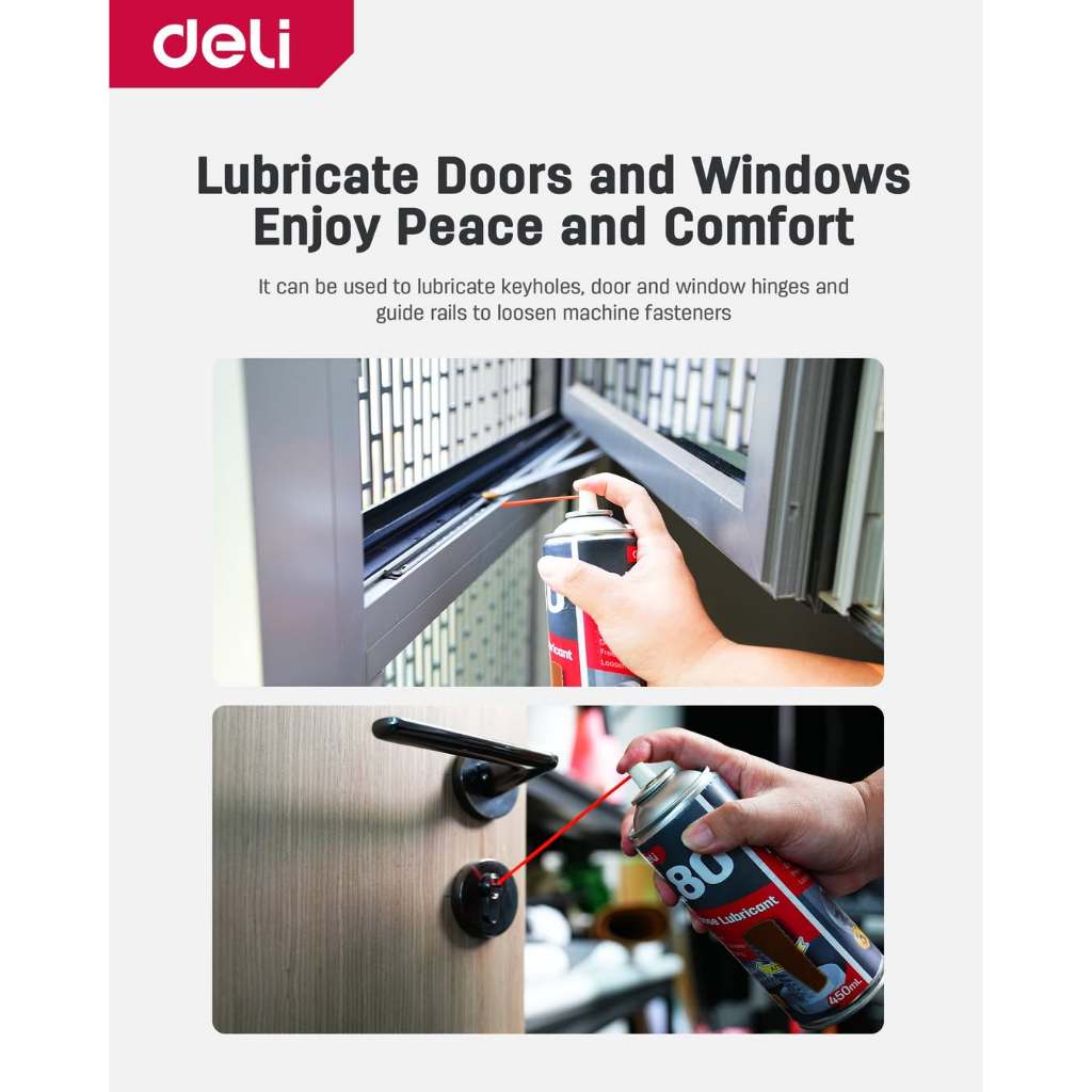 【得力工具 deli tools】 專業長效 防鏽 潤滑油 DL80 機械保養 滲透螺絲 除鏽劑 清潔 除膠 多功能-200ml, , large