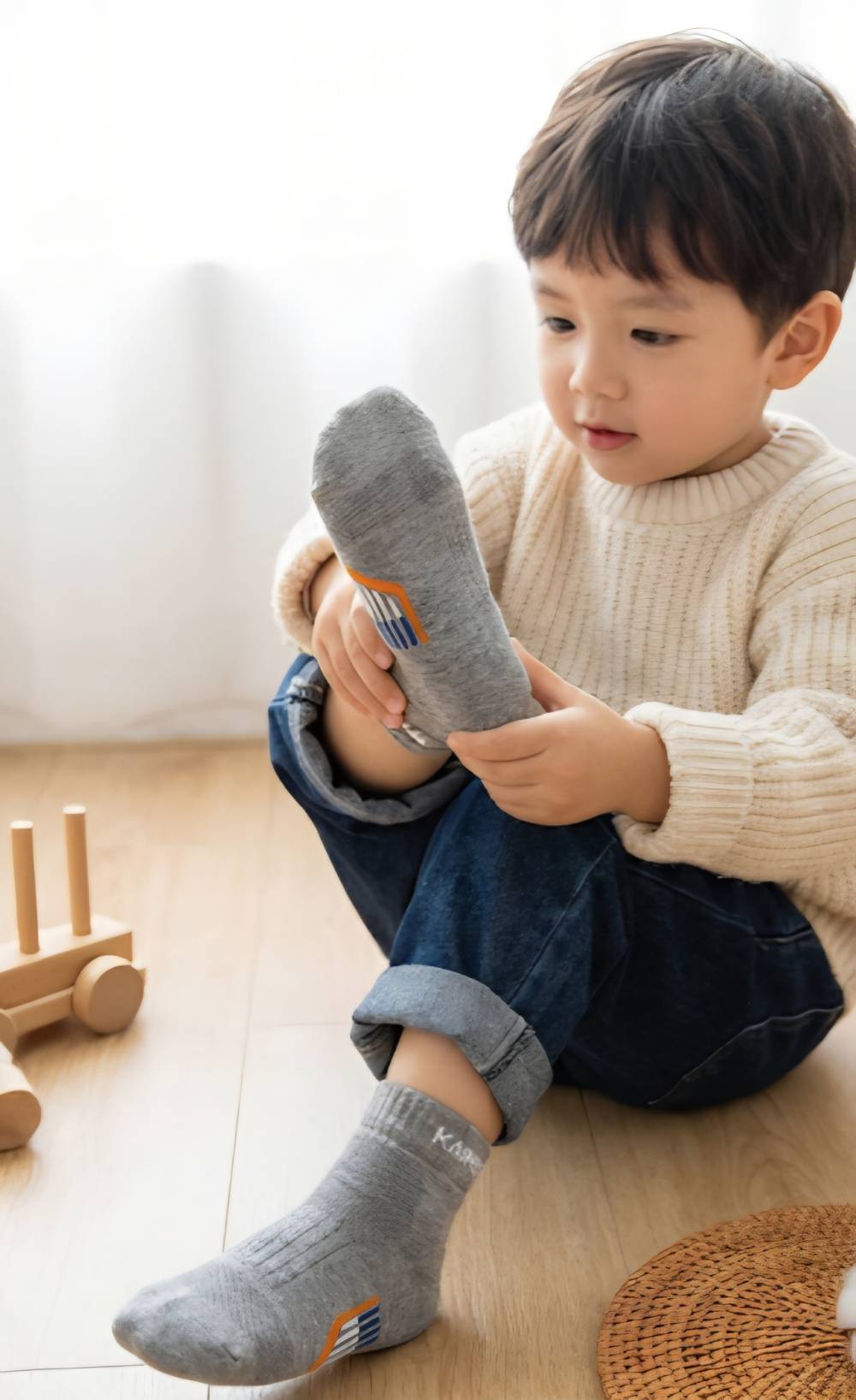[Kaimei Cotton] 12 pairs set at special price  Random and excellent, Kaimei exclusive, MIT made in Taiwan, pure cotton comfortable children's socks, functional design, 18-23cm, , large