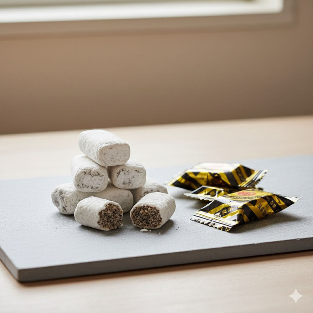 Doll candy, black sesame candy, , large