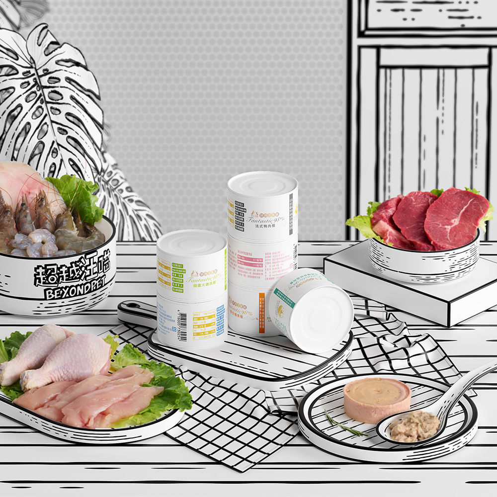 【超越汪喵】貓主食罐 鮮肉罐 鵪鶉 火雞 牛肉 鹿肉 鱸魚 貓罐頭165gX12罐/箱, , large