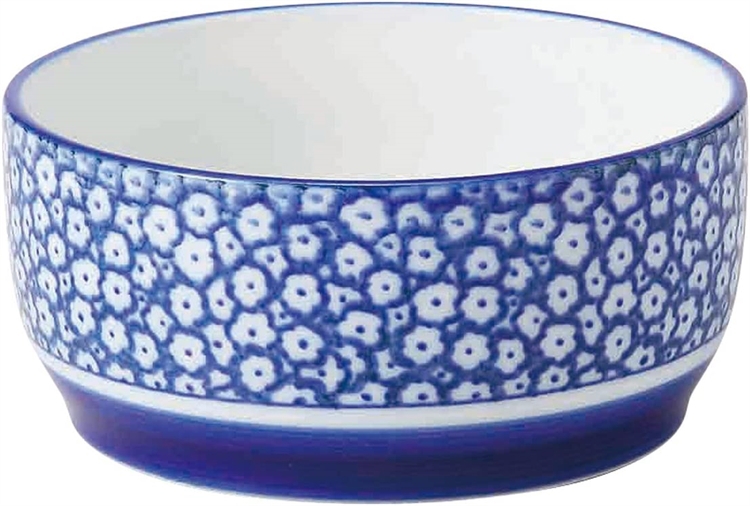 blue floral soup bowl, , large