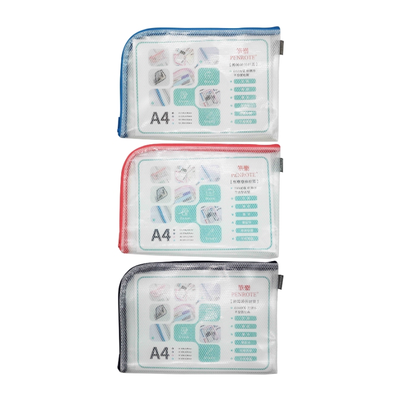 A4 EVA L-Shaped Eco Mesh Storage Bag &ndash; Navy