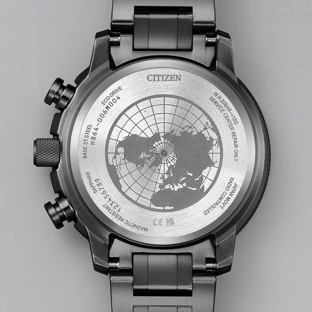 CITIZEN 星辰 PROMASTER 光動能電波飛行錶 北半球城市時間手錶 BY3005-56G, , large