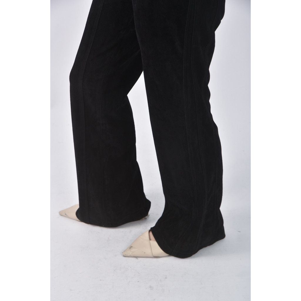 (S) o girl棉質簡約黑色長褲二手衣, , large