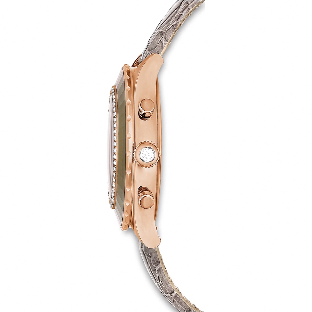 SWAROVSKI 施華洛世奇 Octea Chrono 水晶計時手錶 女錶-37mm(5671153), , large